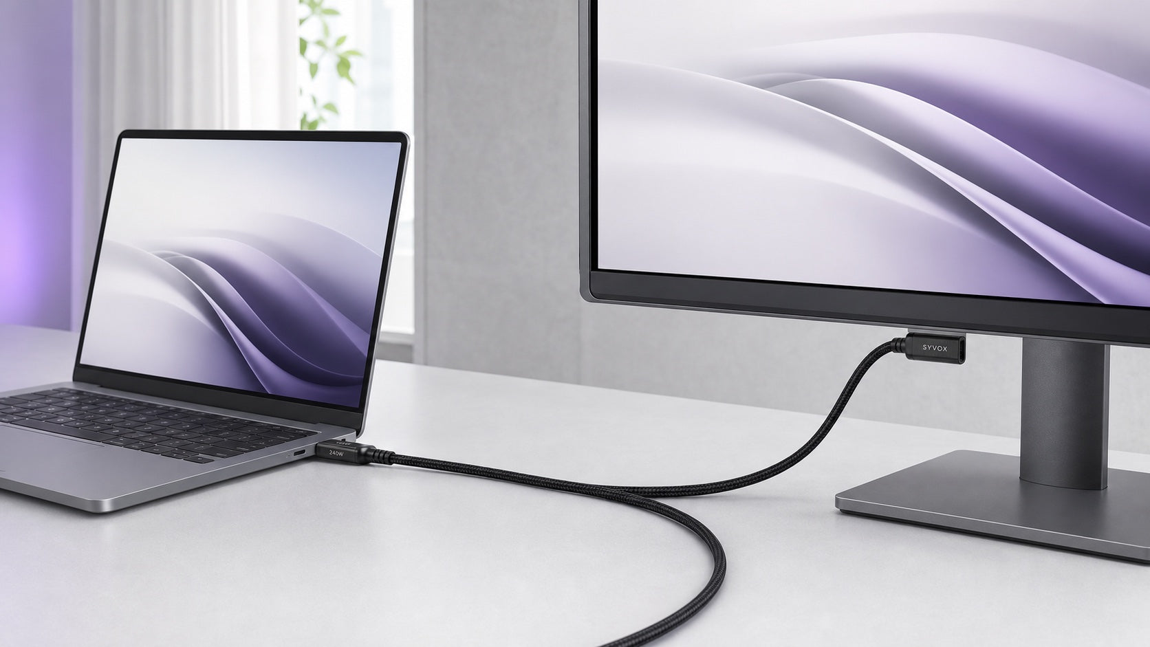 De Elite-kabel verbindt een workstation