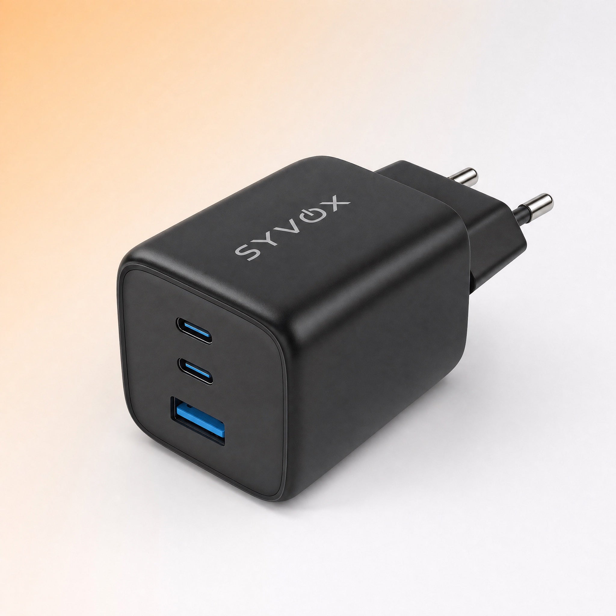 Power-serie: compacte 65W GaN-snellader in oranje licht